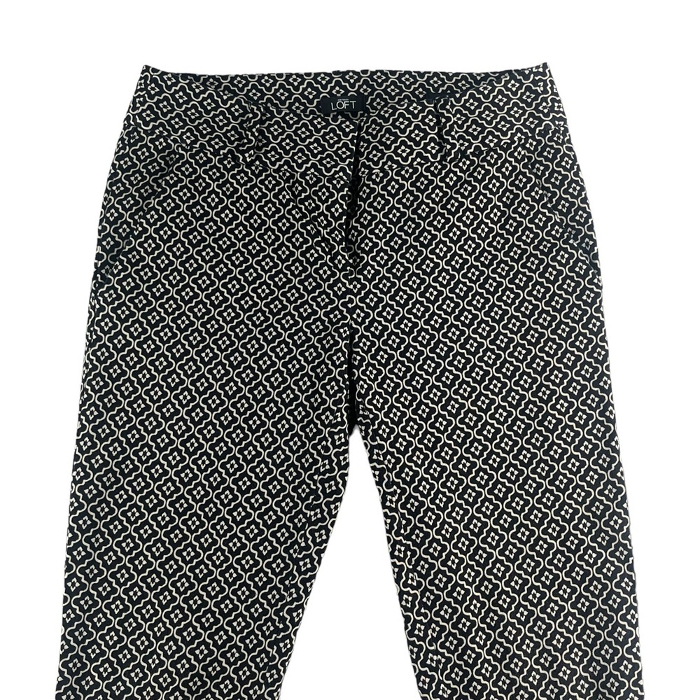 Loft Womens Pants Marisa Skinny with Black and White Design size 0 110673 - Picture 3 of 6